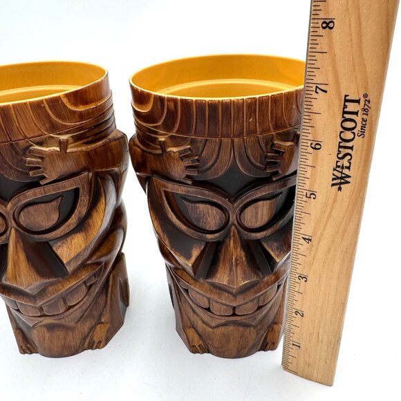 Universal Studios Tiki Mug Cup Tall Plastic Brown souvenir Whirly-DrinkWorks! Se - Picture 11 of 12